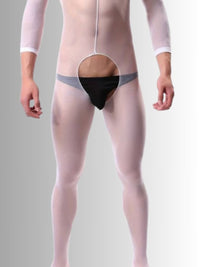 Ανδρικό Ολόσωμο Λευκό Bodystocking