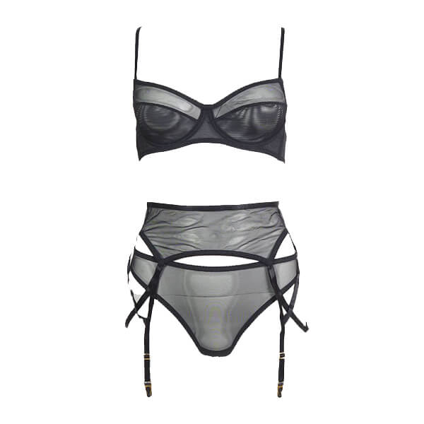 Hot Set 3 Τεμαχίων με Ζαρτιέρες