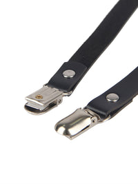 Μαύρη δερμάτινη ζαρτιέρα bondage με φιόγκο και δεσίματα, one size – Juicy String