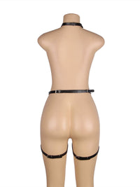 Μαύρο Δερμάτινο Harness System