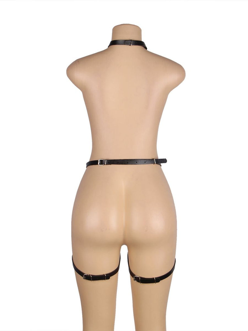 Μαύρο Δερμάτινο Harness System