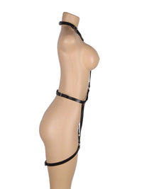 Μαύρο Δερμάτινο Harness System