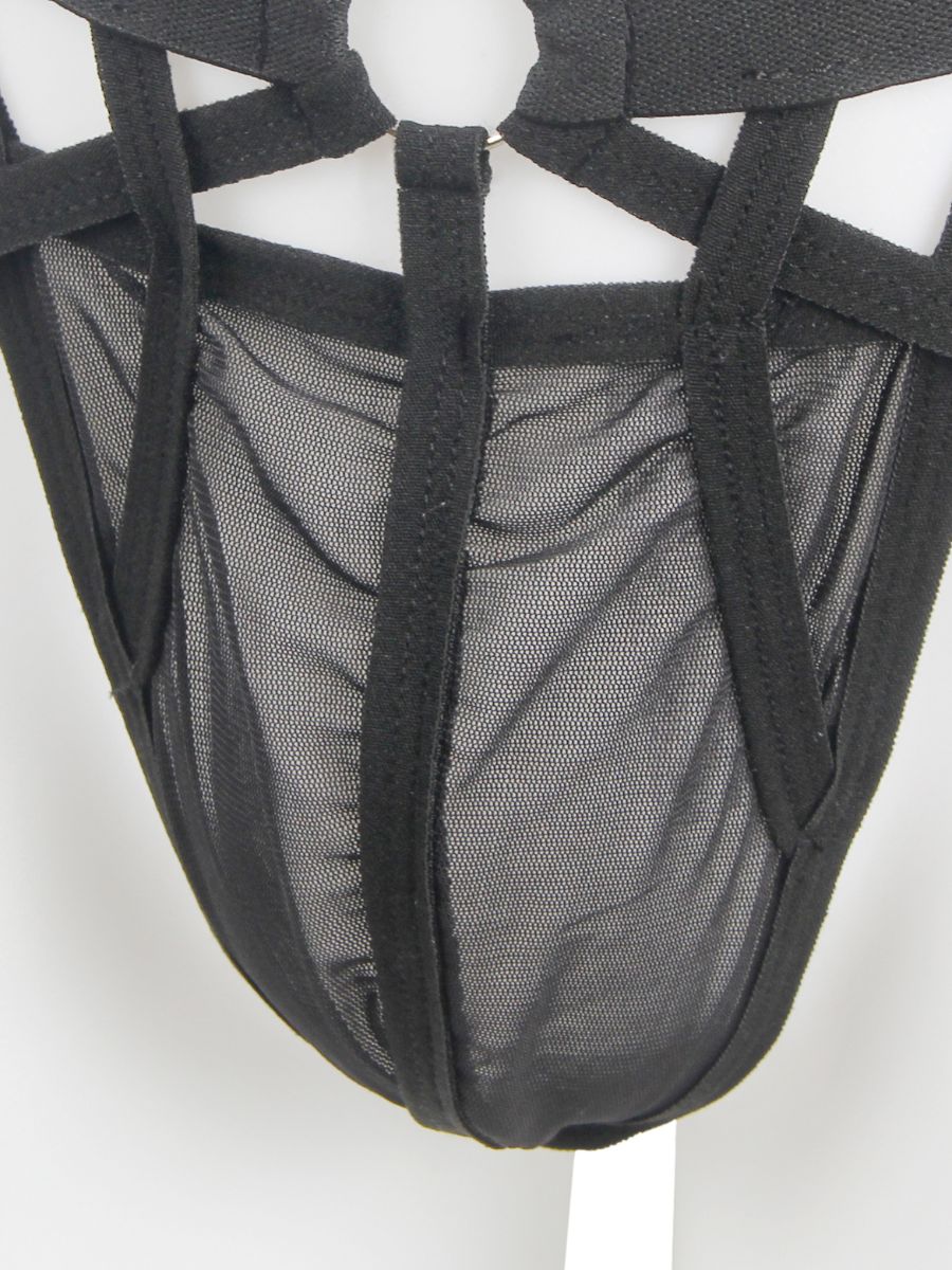 Μαύρο Σέξι Ανδρικό Jockstrap με Άνετη Στήριξη