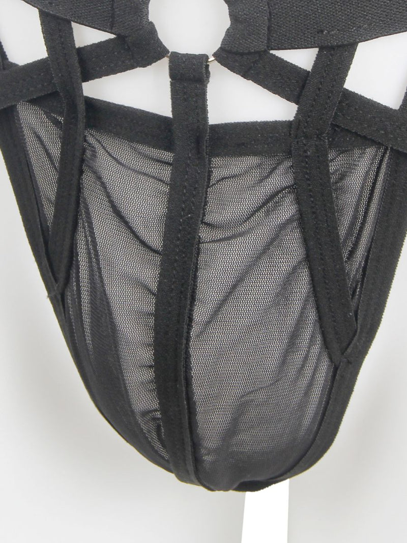 Μαύρο Σέξι Ανδρικό Jockstrap με Άνετη Στήριξη