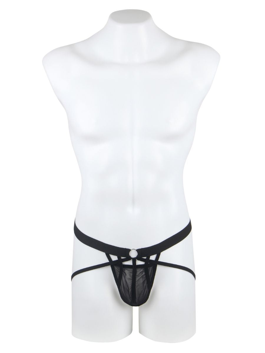 Μαύρο Σέξι Ανδρικό Jockstrap με Άνετη Στήριξη
