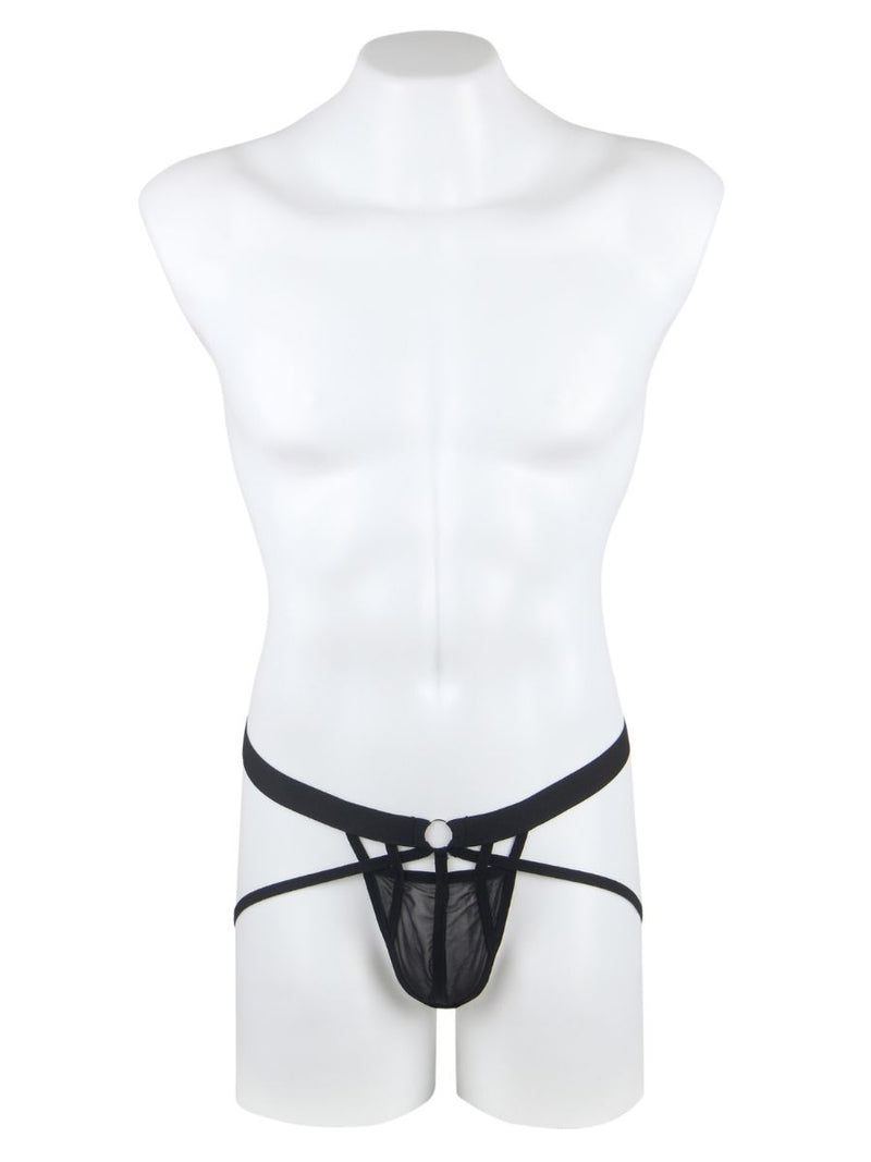 Μαύρο Σέξι Ανδρικό Jockstrap με Άνετη Στήριξη