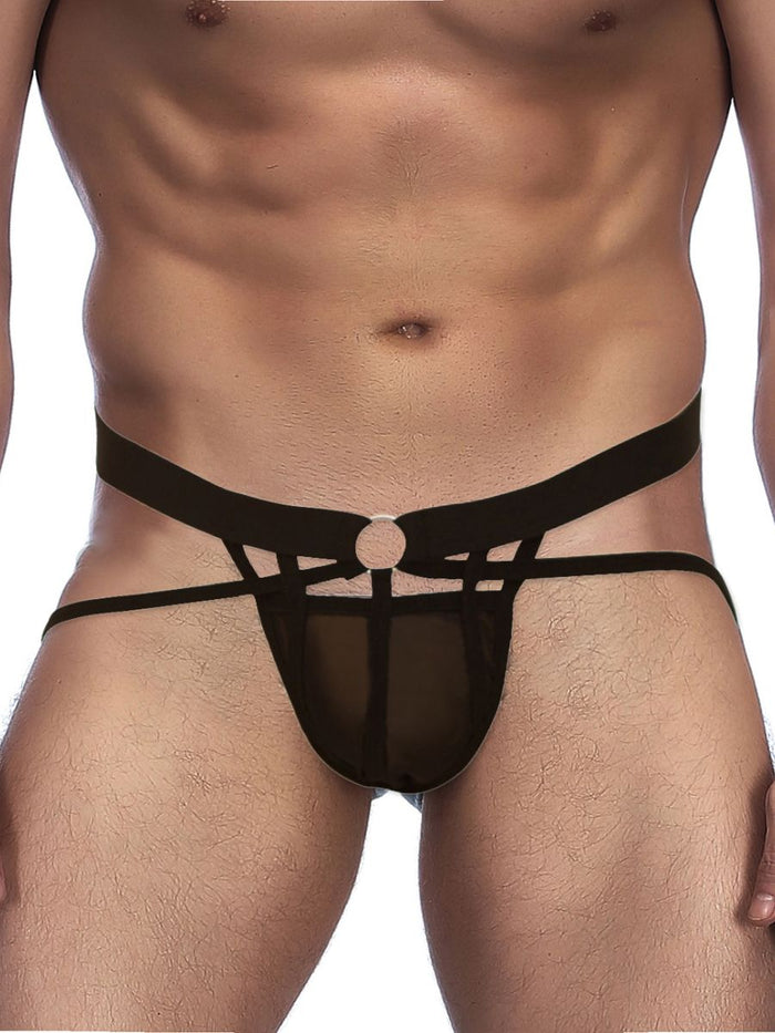 Μαύρο Σέξι Ανδρικό Jockstrap με Άνετη Στήριξη