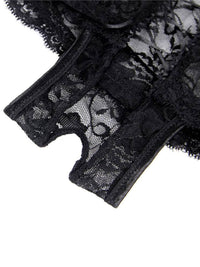 Μαύρο Σέξι Δαντελωτό Brazil Slip Crotchless 🌹