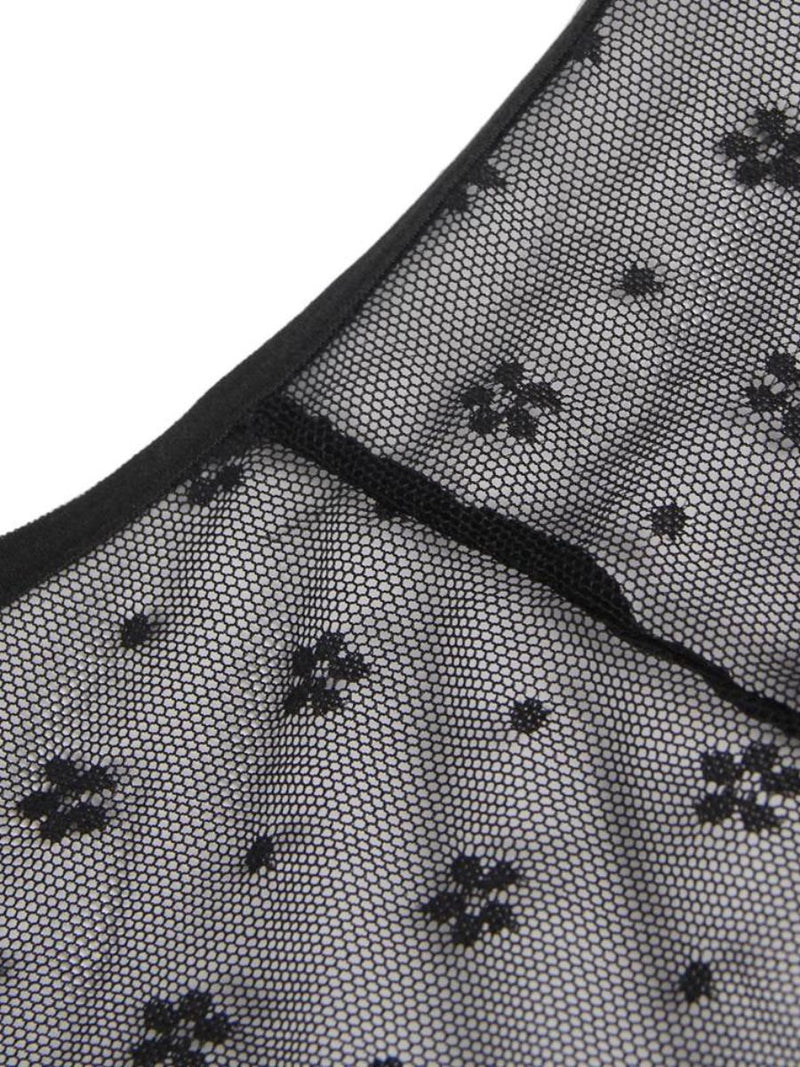 Μαύρο Σέξι Δερμάτινο Φόρεμα Halter Plus Size με Δαντέλα και Ζαρτιέρες