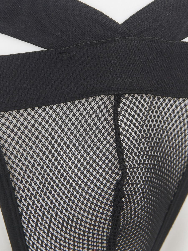 Μαύρο Σέξι Διάφανο Ανδρικό String