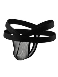 Μαύρο Σέξι Διάφανο Ανδρικό String