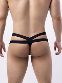 Μαύρο Σέξι Διάφανο Ανδρικό String