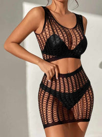 Γυναικείο Σετ 2 Τεμαχίων με Crop Top & Μίνι Φούστα