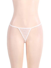 Λευκό Σέξι Πουά Babydoll με Δαντέλα