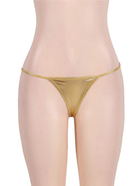 Εξωτικό Μικροσκοπικό Λαμπερό Χρυσό G-String