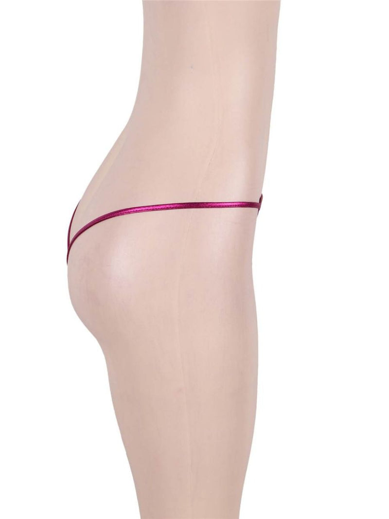 Εξωτικό Μικροσκοπικό Λαμπερό Φούξια G-String