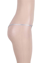 Εξωτικό Μικροσκοπικό Λαμπερό Ασημί G-String