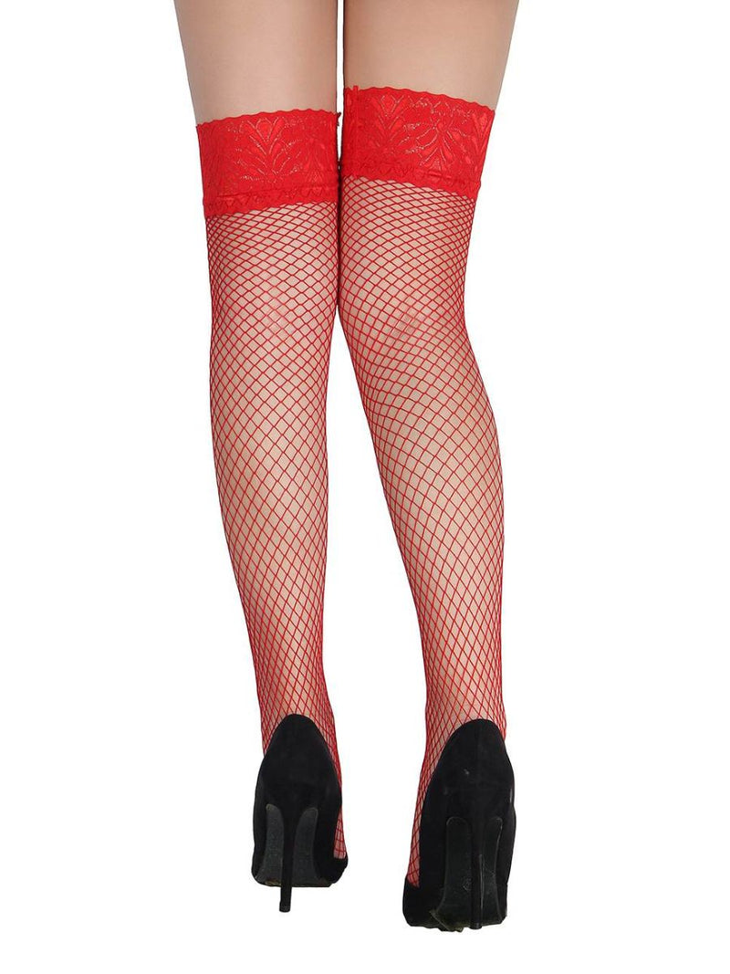 Σέξι Κόκκινες Ψηλές Διχτυωτές Κάλτσες – Juicy String