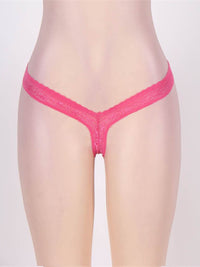 Φούξια Δαντελωτό Εσώρουχο 2XL–3XL - Juicy String