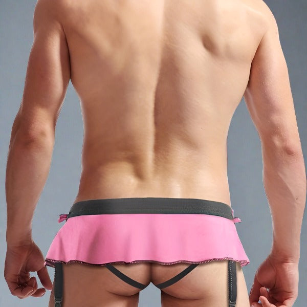 Sexy Ροζ Jockstrap με Ζαρτιέρες για Άνδρες – Juicy String