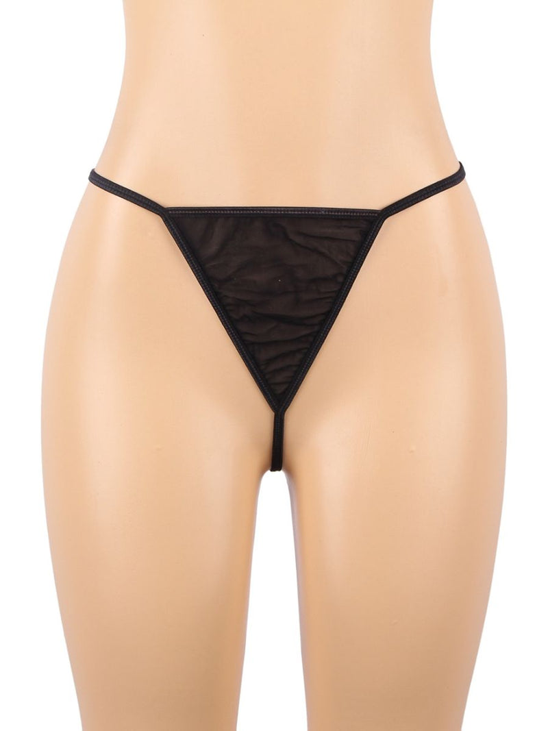 Plus Size Babydoll με Μπανέλα σε Μαύρο και Κόκκινο