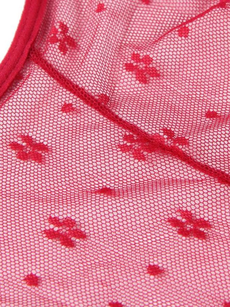 Κόκκινο Σέξι Δερμάτινο Φόρεμα Halter με Δαντέλα Plus Size