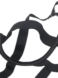 Μαύρο Plus Size Σέξι Bodysuit με Κοψίματα και Bondage Σχέδιο