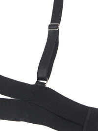 Μαύρο Σέξι Bodysuit με Κοψίματα και Bondage Σχέδιο