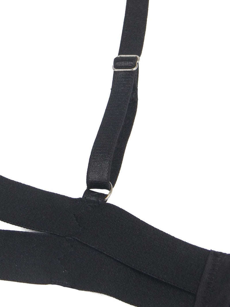 Μαύρο Plus Size Σέξι Bodysuit με Κοψίματα και Bondage Σχέδιο