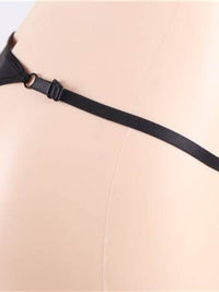 Σέξι Μαύρο G-string με Κέντημα και Λωρίδες Strass