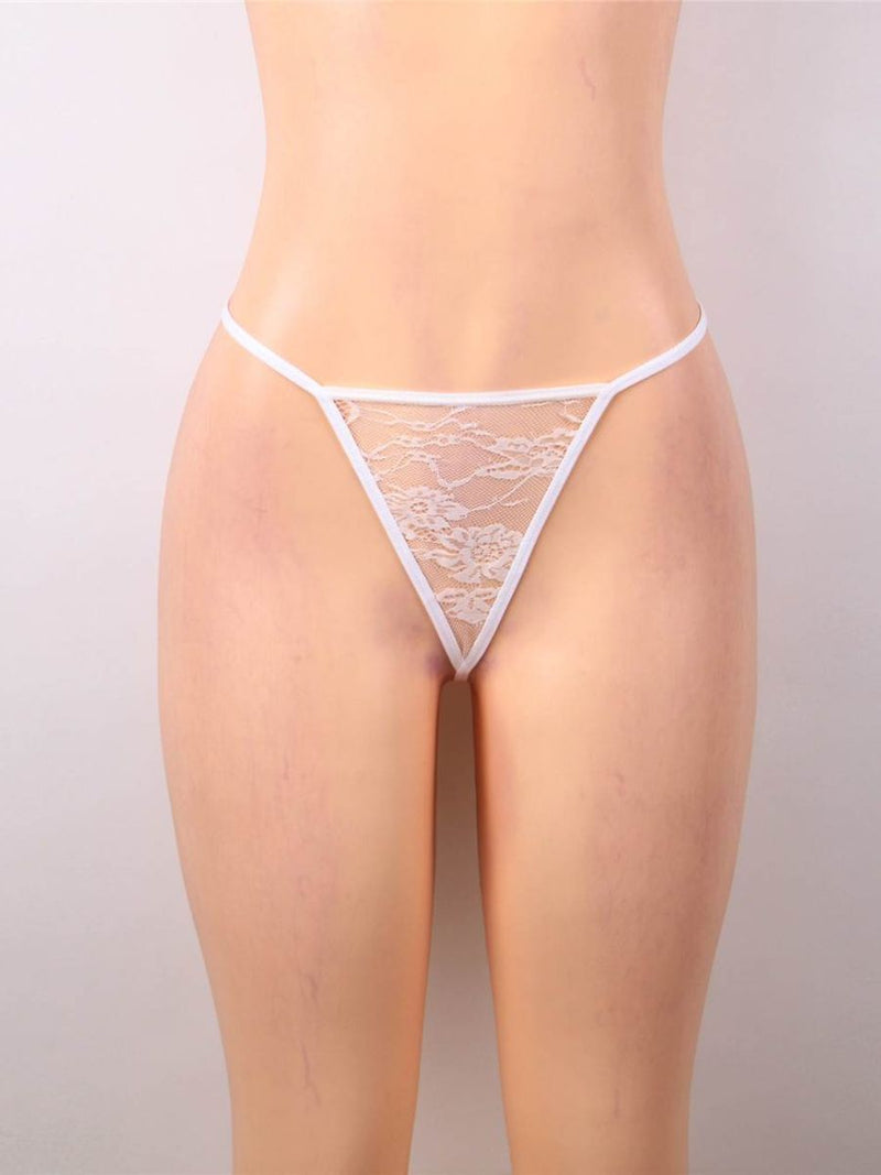 Σέξι Λευκό Babydoll με Δαντέλα και Ενίσχυση στο Στήθος
