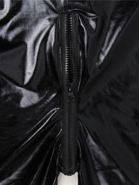 Σέξι Μαύρο Ανδρικό Δερμάτινο Catsuit