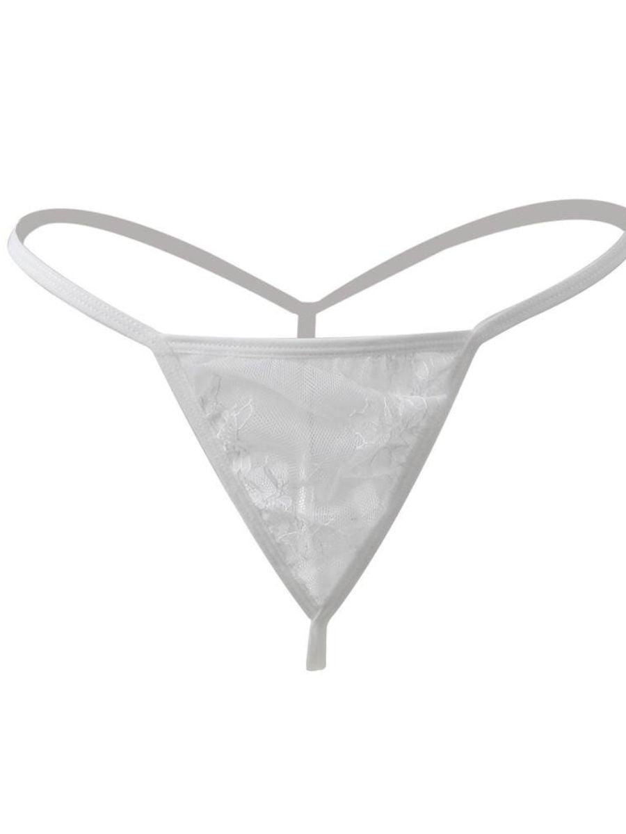 Σέξι Σετ Δαντελένια Ρόμπα με Ασορτί String και Faux Silk Ζώνη