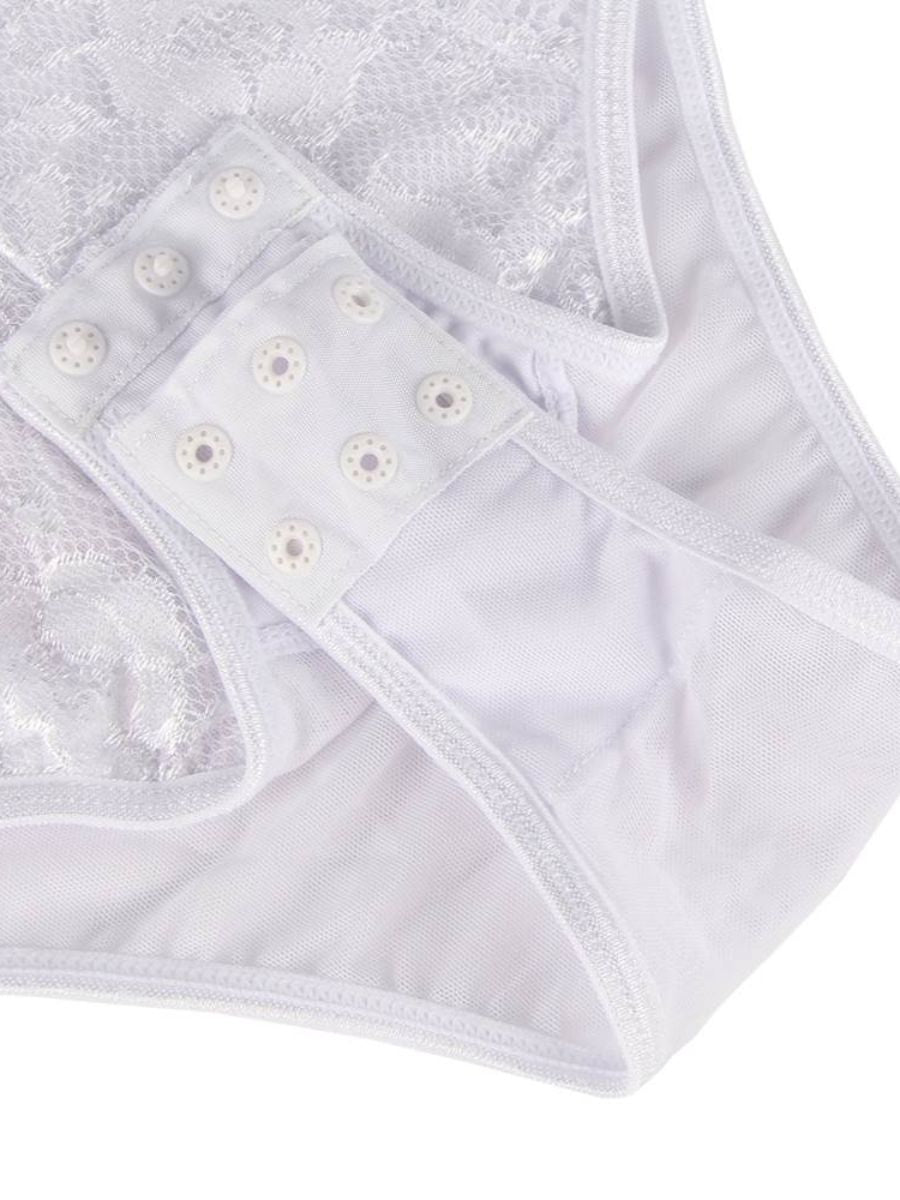 Εντυπωσιακό Λευκό Plus Size Κορμάκι Χωρίς Μπανέλες
