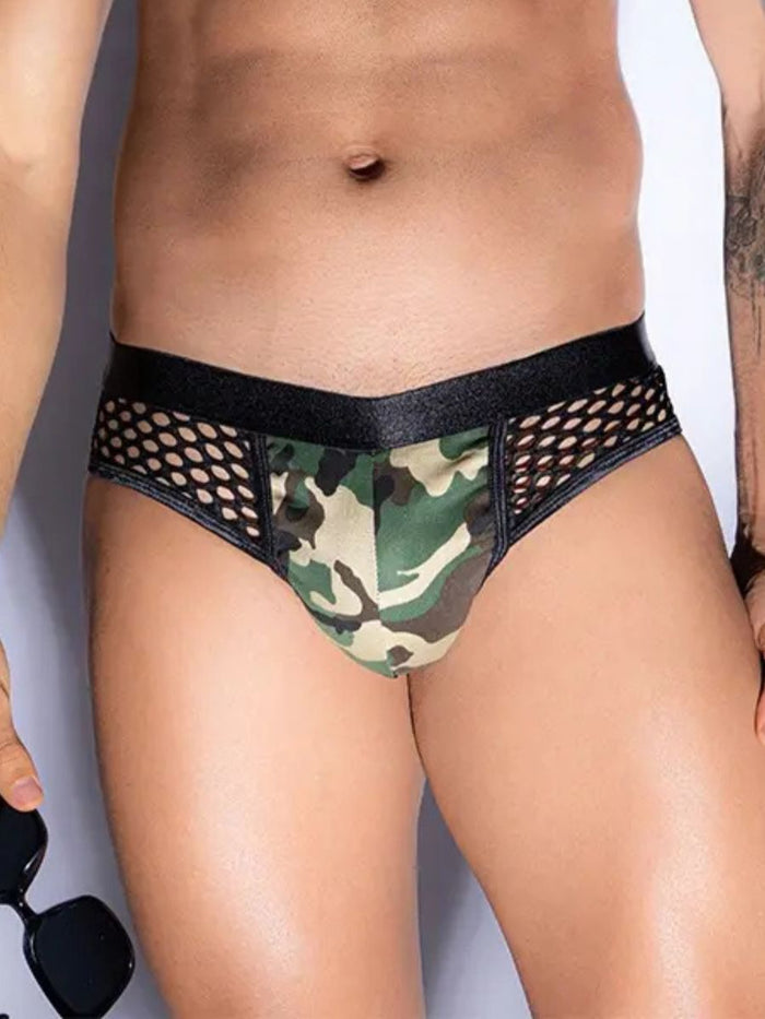Σέξι Army Look Εσώρουχο με Δίχτυ 💪🔥