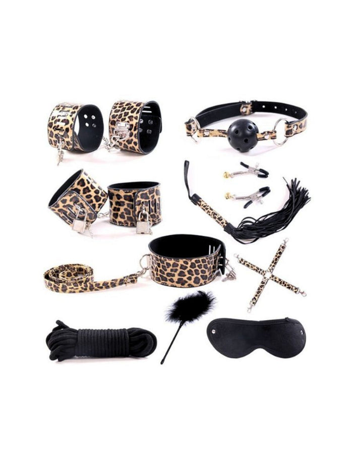Εκρηκτικό Σετ BDSM με Animal Print 10 Τεμάχια σε 2 Χρώματα