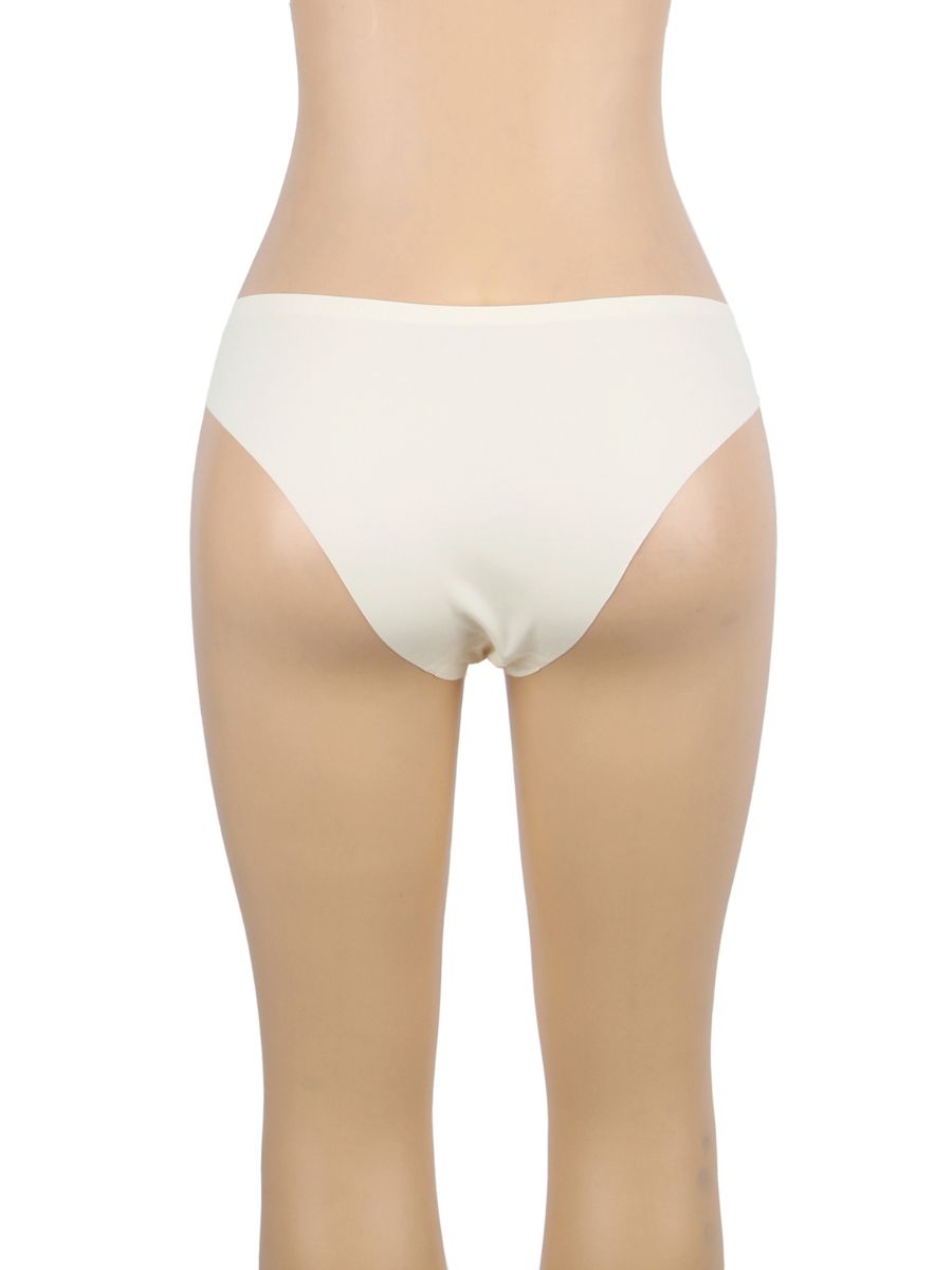 Μπεζ seamless εσώρουχο με αγκράφες – Juicy String