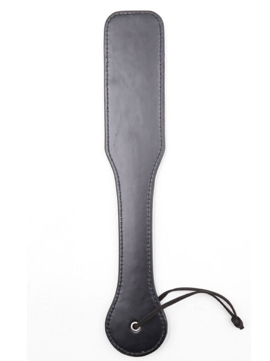 Μαύρo PU Leather Paddle με Σχέδιο Καρδιές