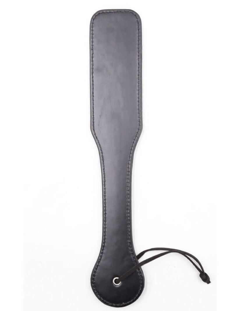 Μαύρo PU Leather Paddle με Σχέδιο Καρδιές