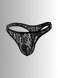 Μαύρο Δαντελένιο Ανδρικό String