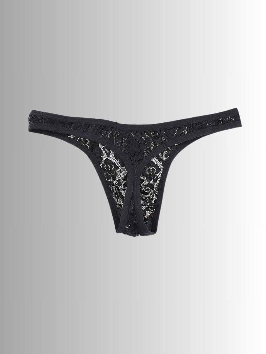 Μαύρο Δαντελένιο Ανδρικό String