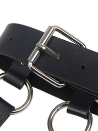 Μαύρο halter δερμάτινο bondage harness με αλυσίδα – Juicy String