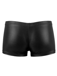 Ανδρικό μαύρο sexy δερμάτινο boxer – glossy wet look – Juicy String