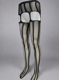 Μαύρο Male Crotchless Pantyhose