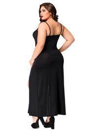 Maxi Babydoll Plus Size με Σκισίματα