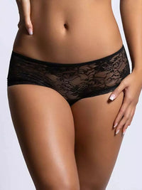 Μαύρο δαντελένιο string με άνοιγμα στον καβάλο – Juicy String