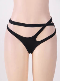 Μαύρο εσώρουχο με ανοιχτό σχέδιο στη μέση – Juicy String