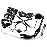 Ολοκληρωμένο Δερμάτινο Set BDSM 10 Τεμαχίων 🖤