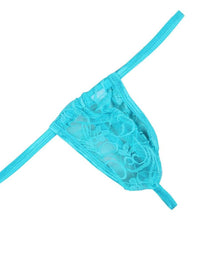 Ανδρικό μπλε δαντελένιο string – Sexy διάφανο εσώρουχο από Juicy String