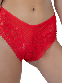 Plus Size Brazil Δαντελένιο Slip με Ανάγλυφα Τελειώματα και Strass